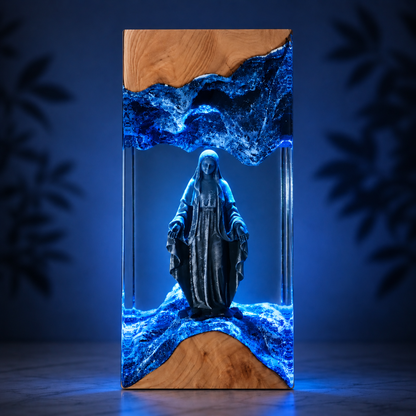 largo Lámpara Artesanal Virgen María