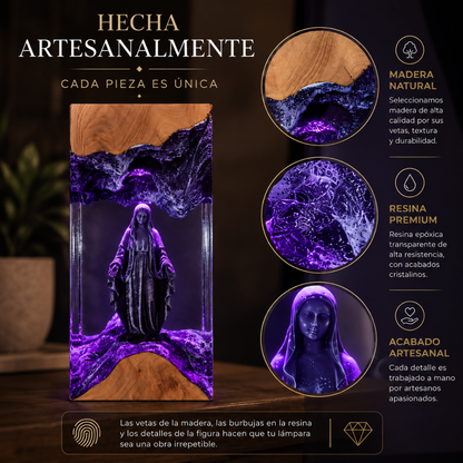 largo Lámpara Artesanal Virgen María